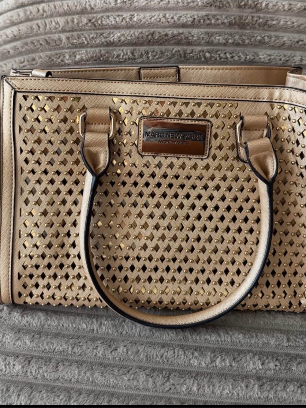 Marc New York Gold Studded Shoulder Tote